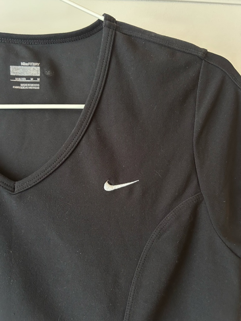 Nike Black V-Neck Short Sleeve Performance Tee - Picture 3 of 8